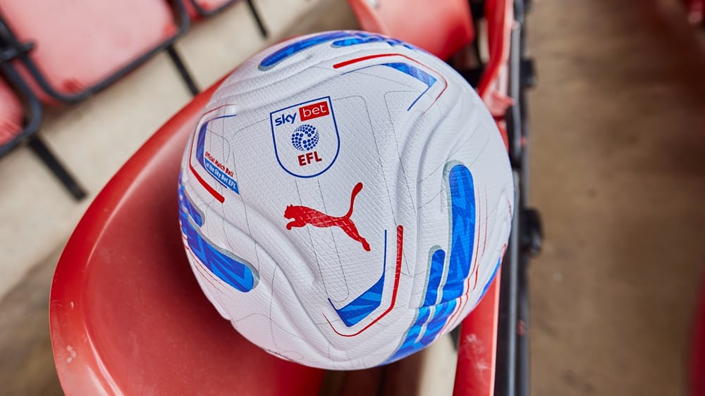 EFL Match Ball Red Seats EFL Puma Shutterstock