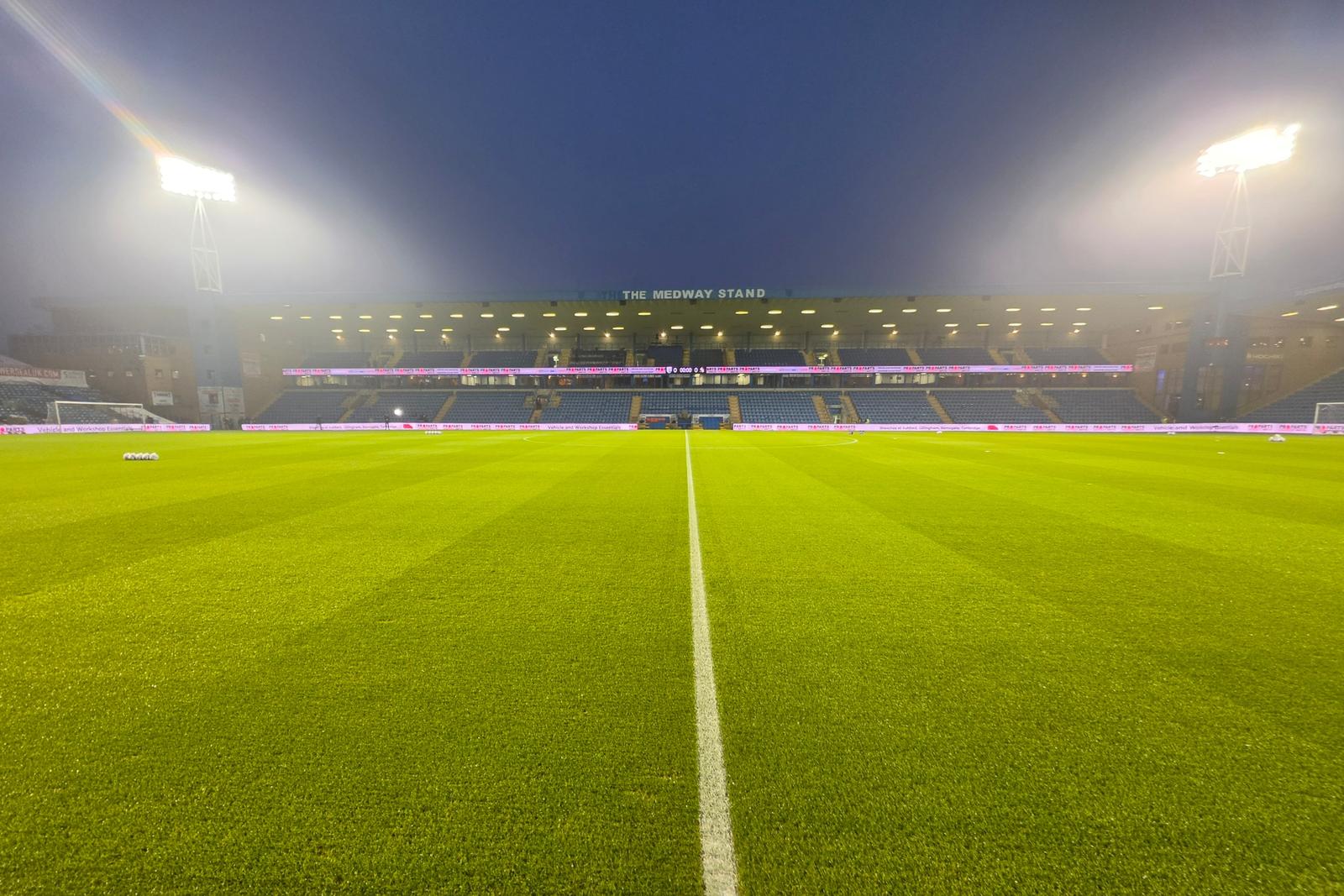 Priestfield Medway Stand Under Lights Haydn Lawrance